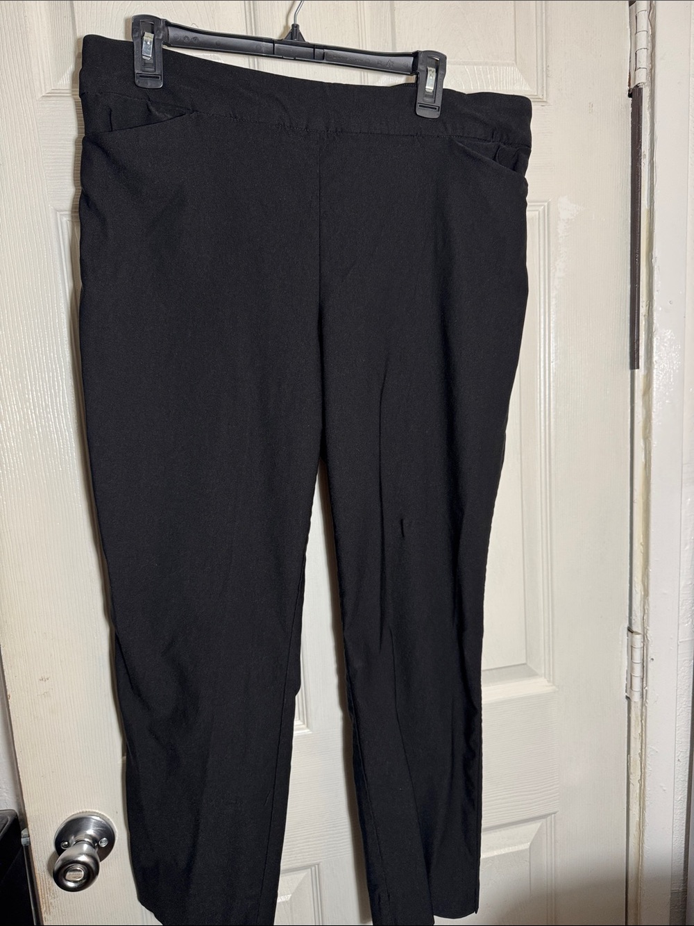 Hilary Radley Black Cropped Slim Ankle Pants